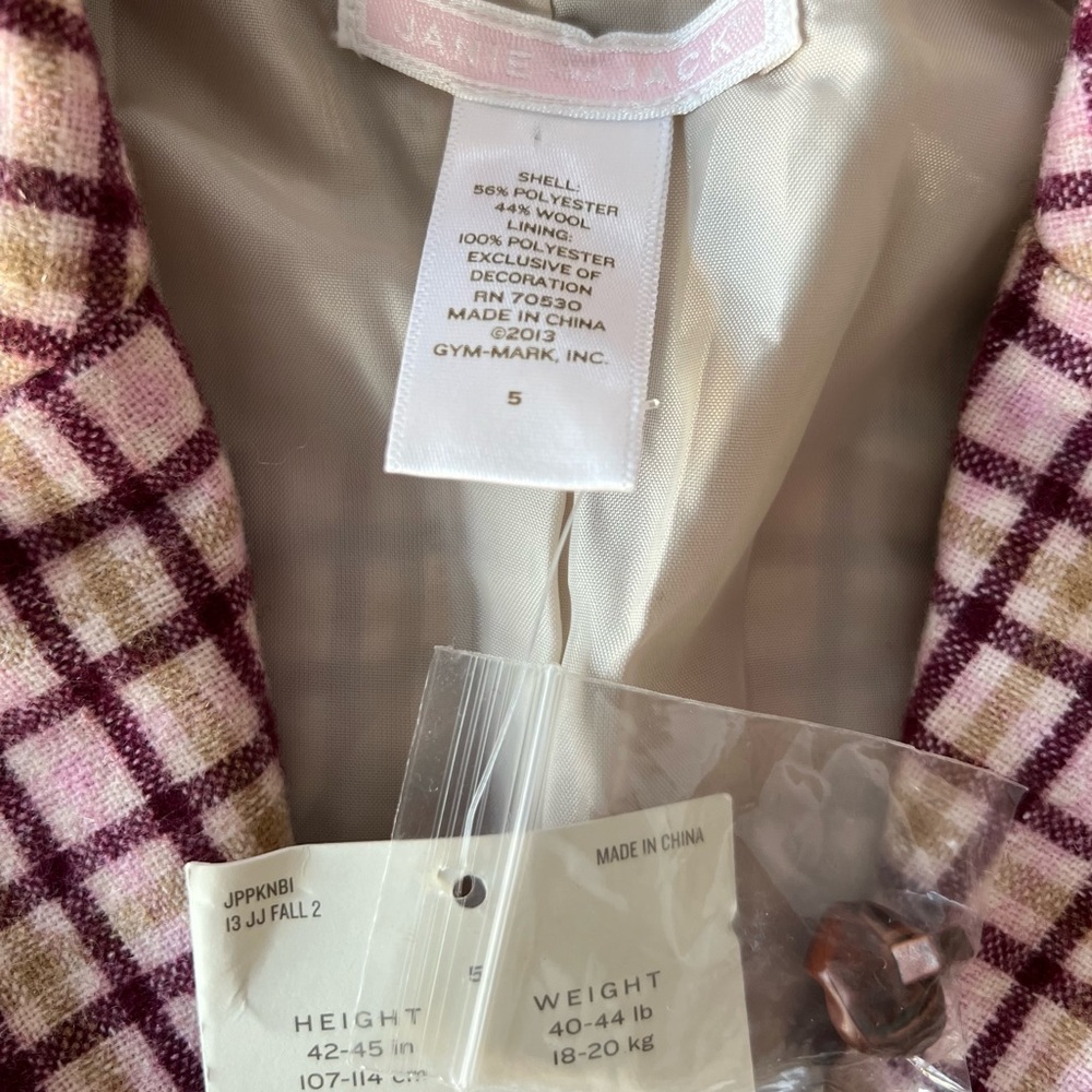 Janie and Jack Wool Blazer Coat NWT - Picture 2 of 3